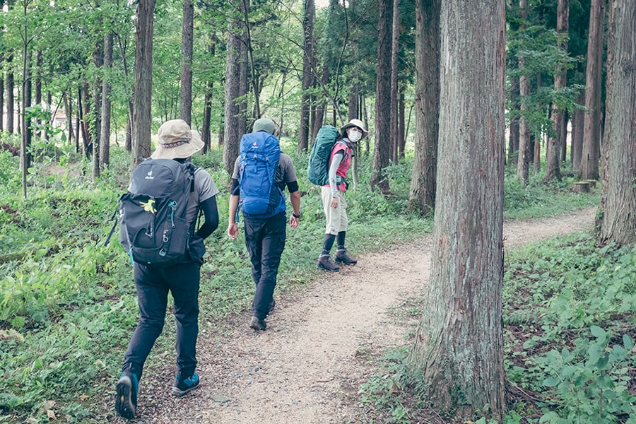 下山後のランチタイムに