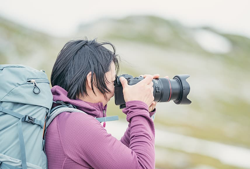 画像：登山イメージ 写真撮影